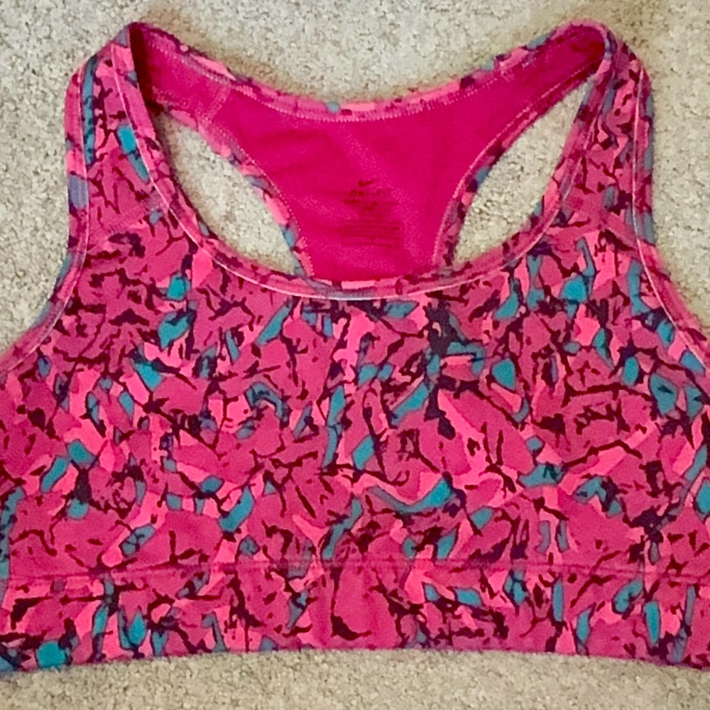 Nike Dri-FIT Pink and Teal Sports Bra
